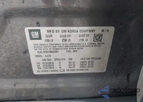 2017 Buick Encore Preferred Ii z USA, uszkodzony, nr VIN KL4CJBSB1HB005951